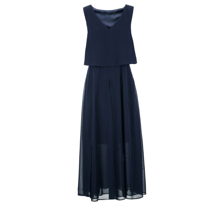 Orange Pure Color Women Dress OEM